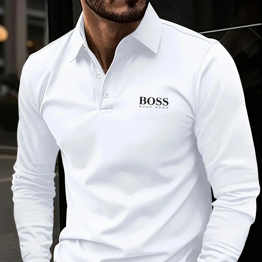 Langarm-Poloshirt für Herren
