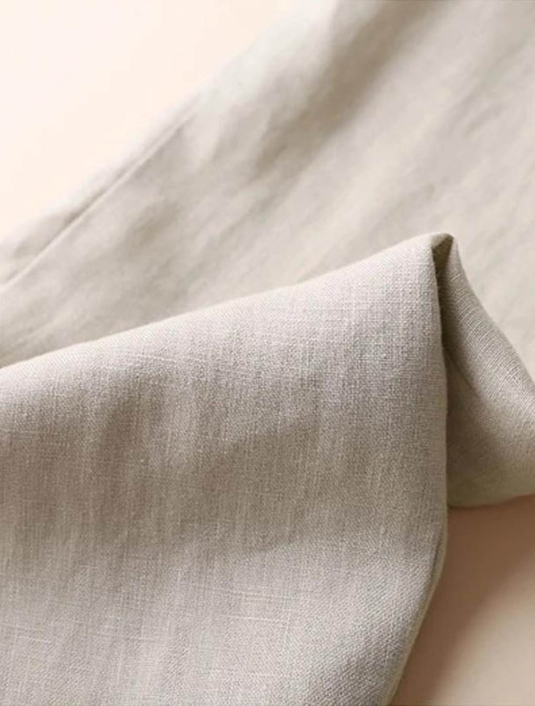 Dünne schlichte Leinenhose - Hochgeschnitten